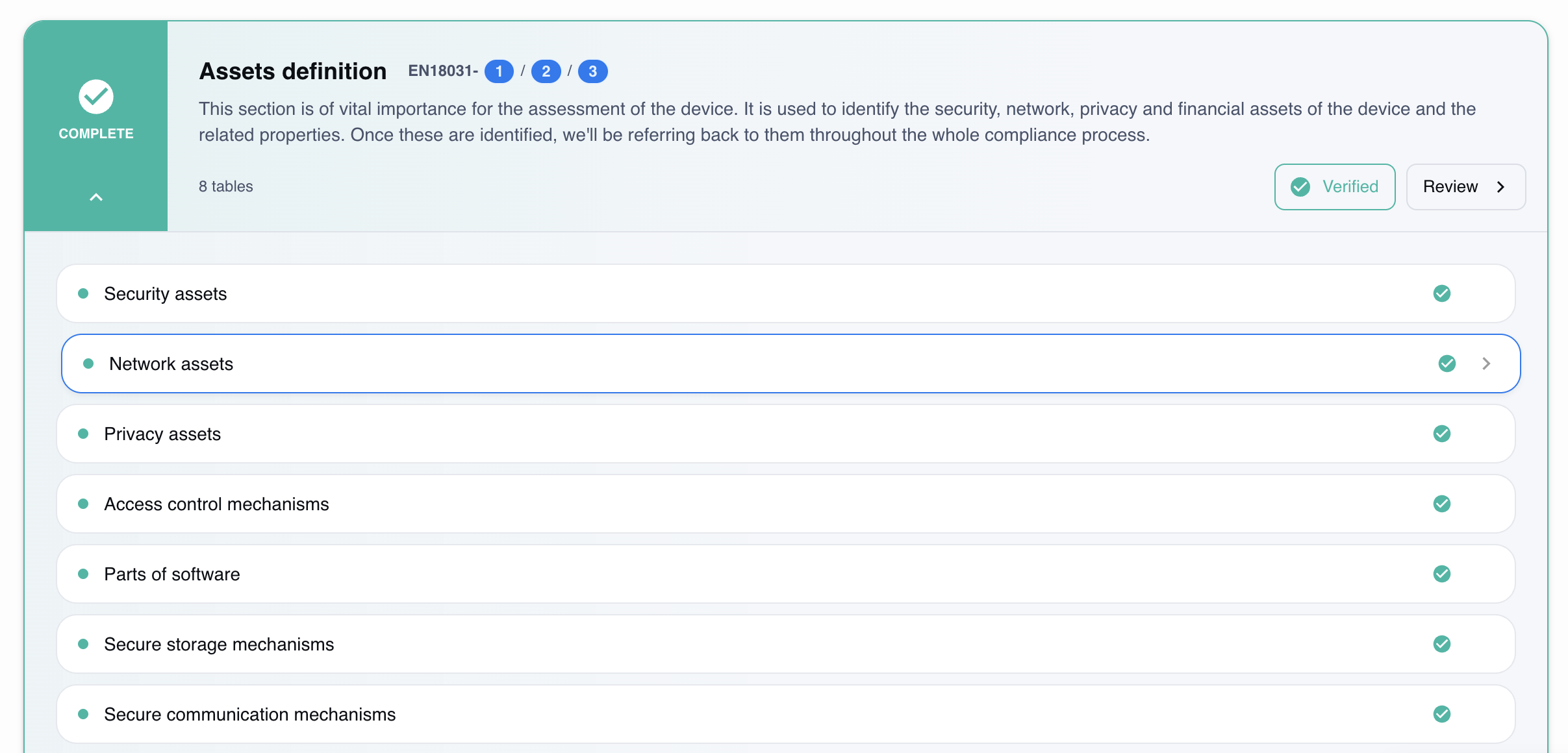 RedComply platform screenshot